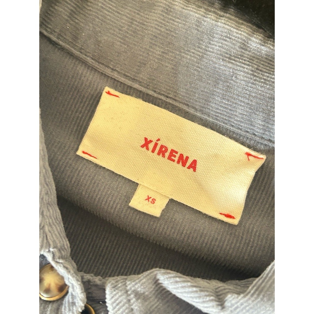 Xirena Shirt XS Wylan BLUE Corduroy Snap Button Long Sleeve Western Boho - Picture 4 of 5